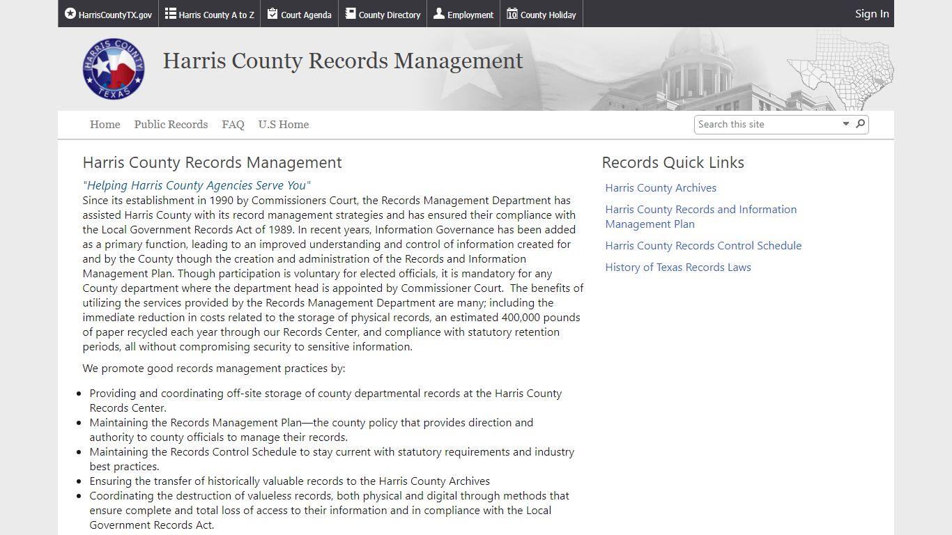 Harris County Records Management